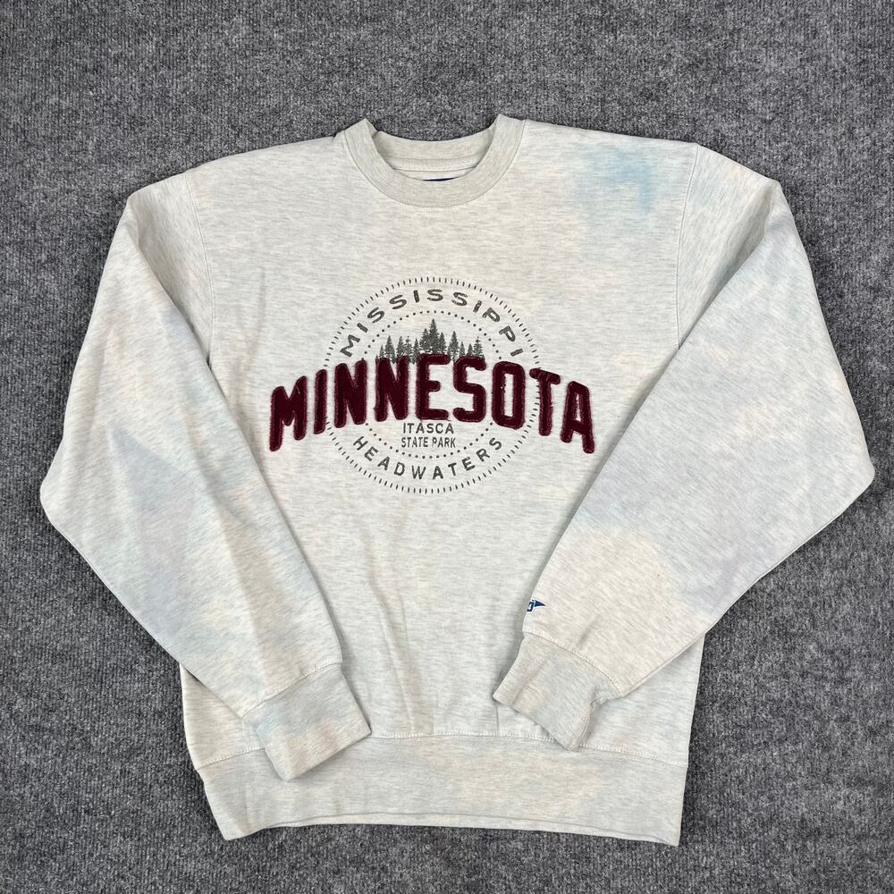 Blue 84 Sweatshirt Mens Size S Gray Minnesota Graphic Crewneck Casual